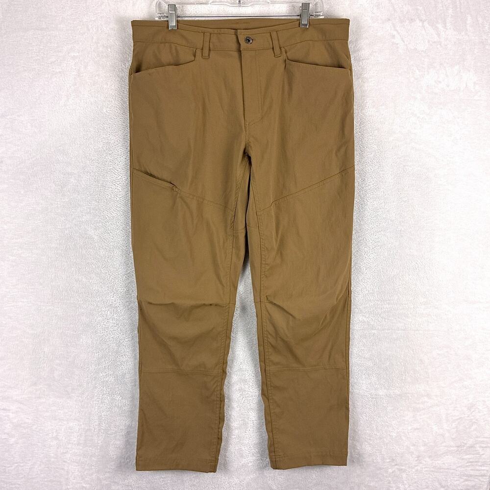 Mountain Hardwear Pants Mens 36x30 Brown Stretch Double Knee Outdoors Hiking
